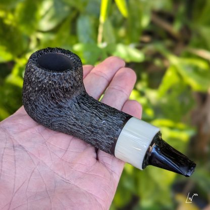 Buy Rusticated Billiard Reverse Calabash Tobacco Smoking Pipe made in England