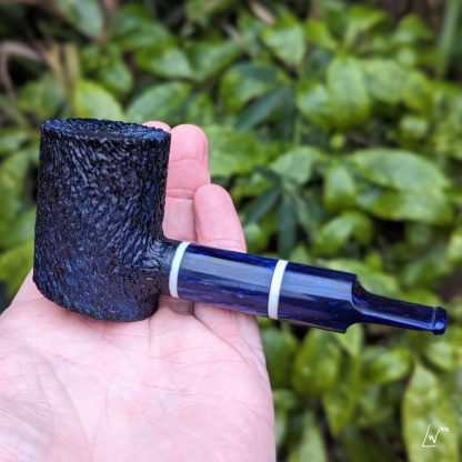 Buy Rusticated carbon fibre reverse tenon poker tobacco smoking pipe