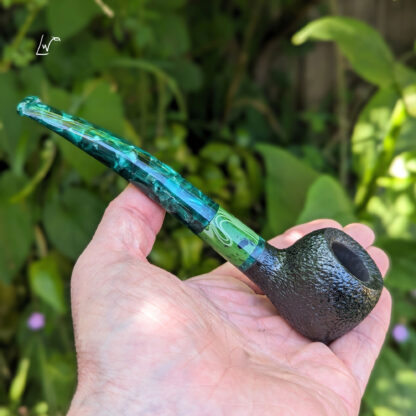 Buy Green Rusticated Prince Tobacco Smoking Pipe