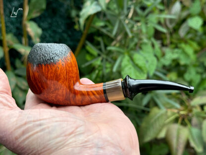 Buy Fade Rusticated Canted Egg Shape Tobacco smoking pipe handmade in England